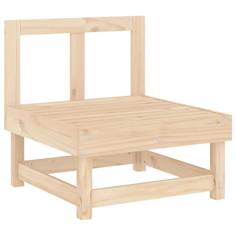 Salon de jardin 7 pcs Bois de pin massif - 4