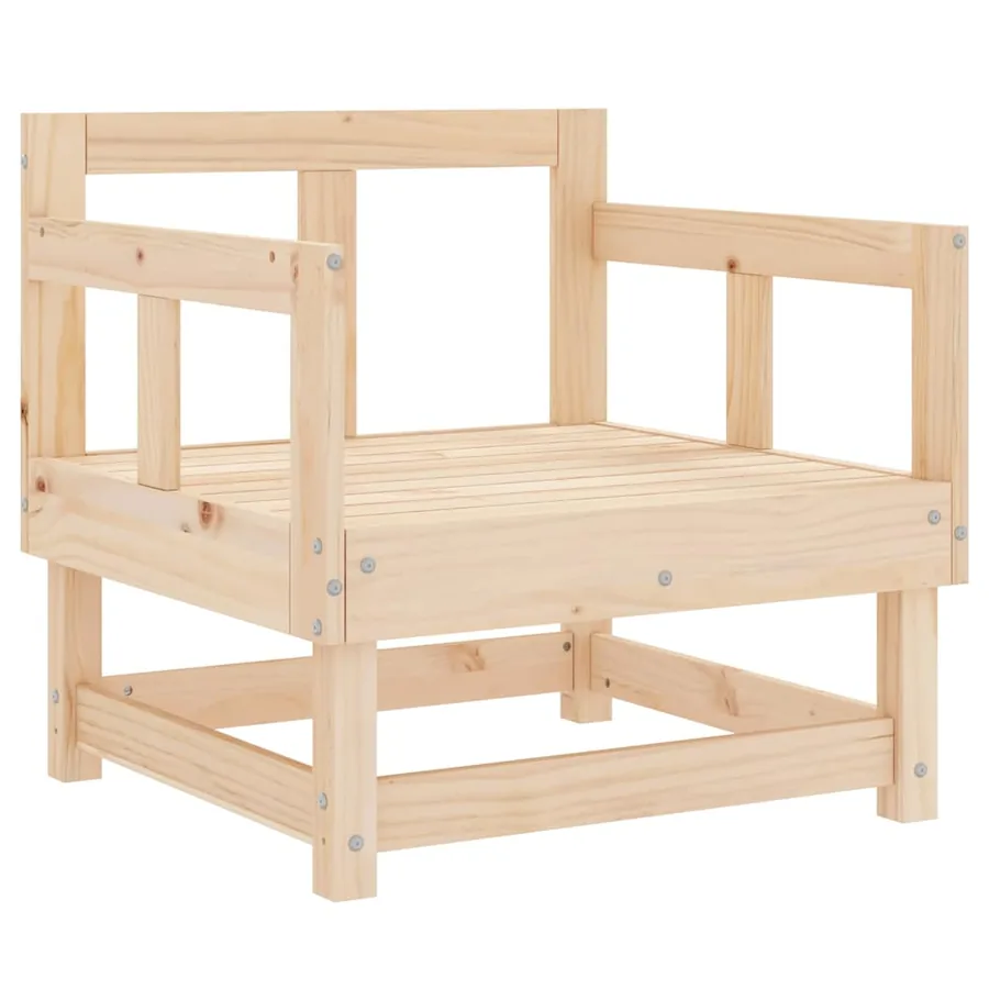 Salon de jardin 7 pcs Bois de pin massif - 5