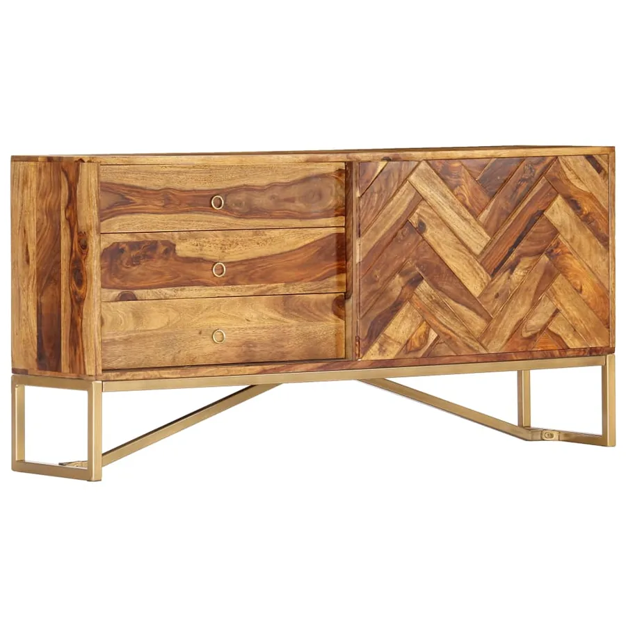 Buffet 118x30x60 cm Bois massif de Sesham - 11
