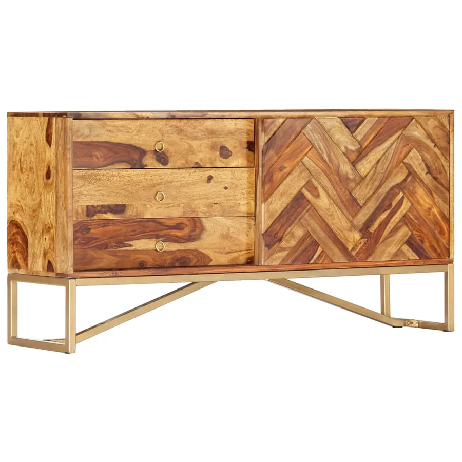 Buffet 118x30x60 cm Bois massif de Sesham - 13