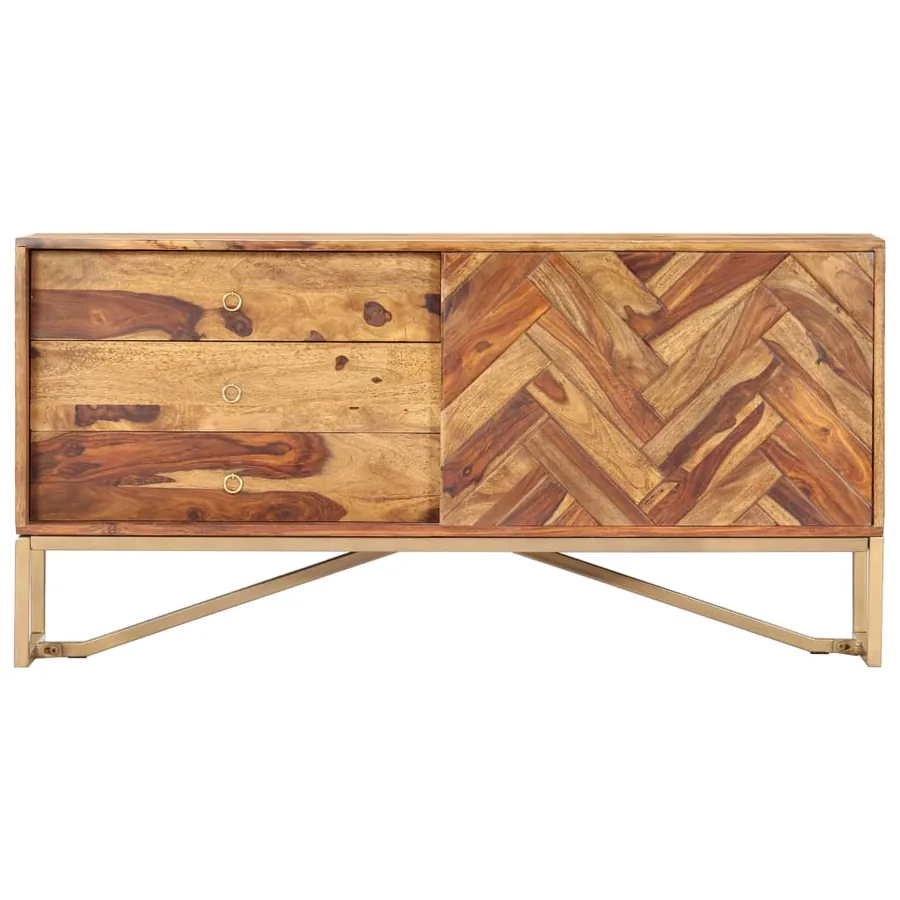 Buffet 118x30x60 cm Bois massif de Sesham - 2