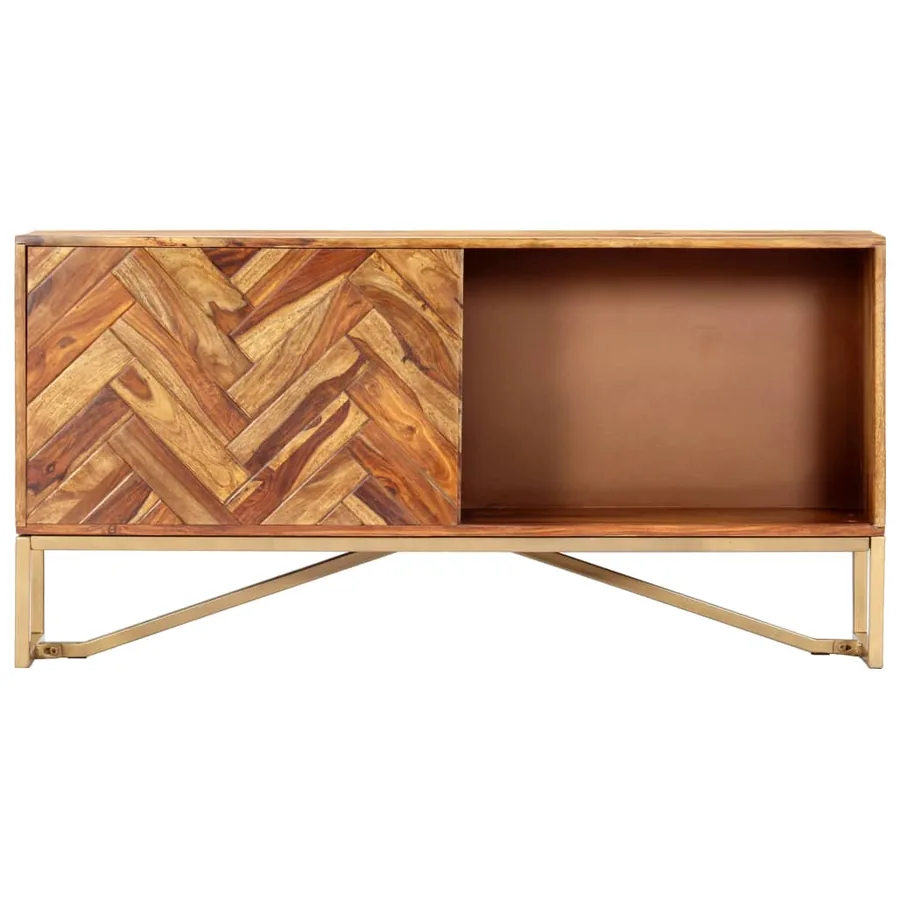 Buffet 118x30x60 cm Bois massif de Sesham - 4