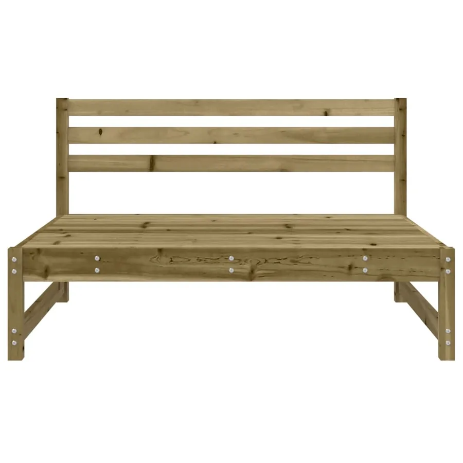 Canapé central de jardin 120x80 cm bois de pin imprégné - 3