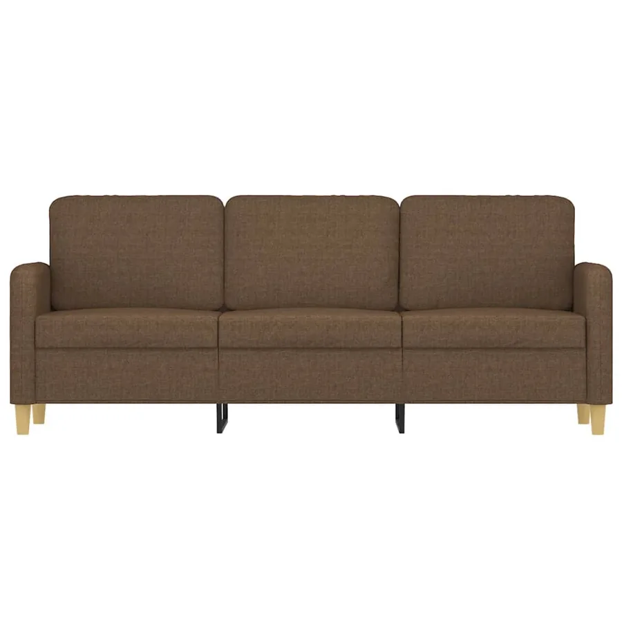 Canapé à 3 places Marron 180 cm Tissu - 3