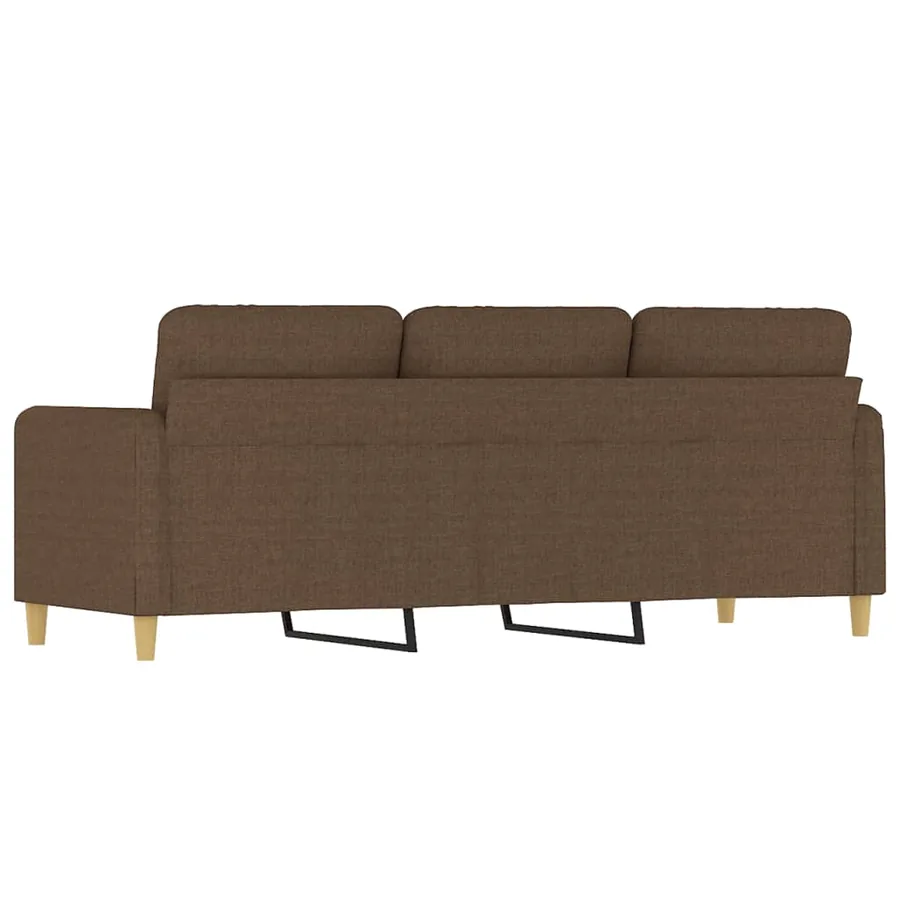 Canapé à 3 places Marron 180 cm Tissu - 5