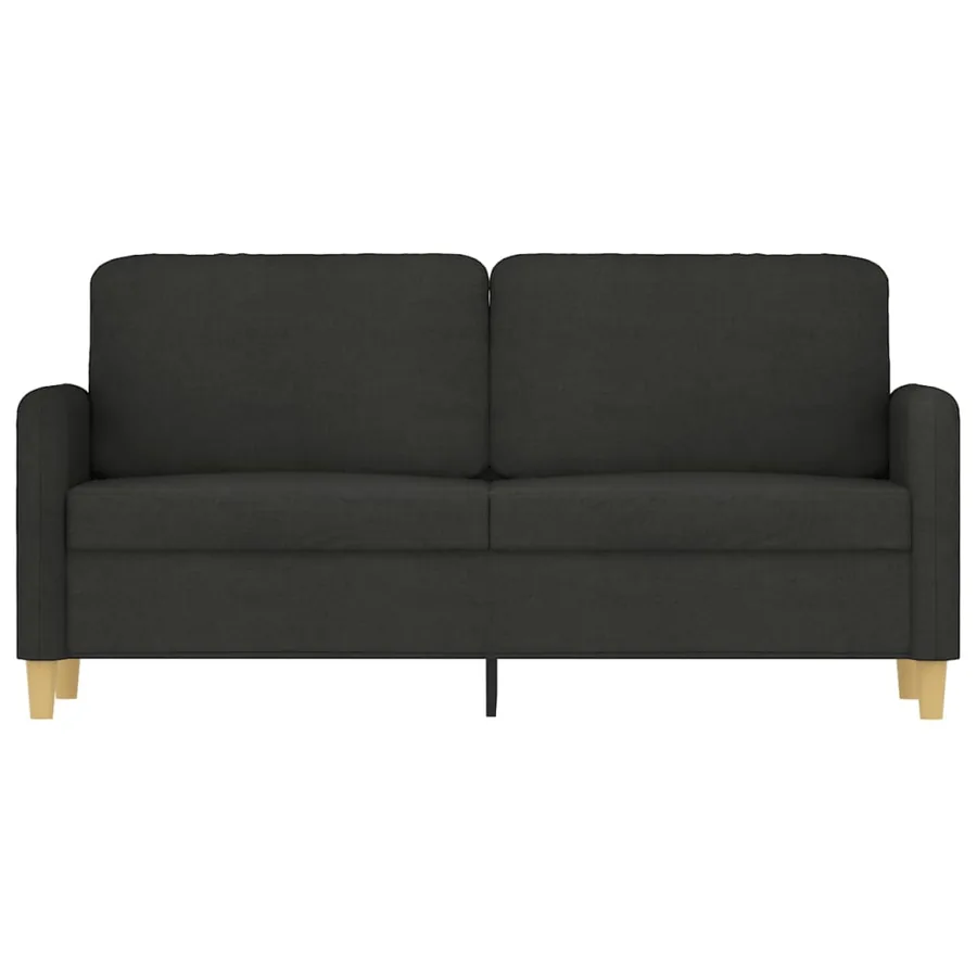 Canapé à 2 places Noir 140 cm Tissu - 3