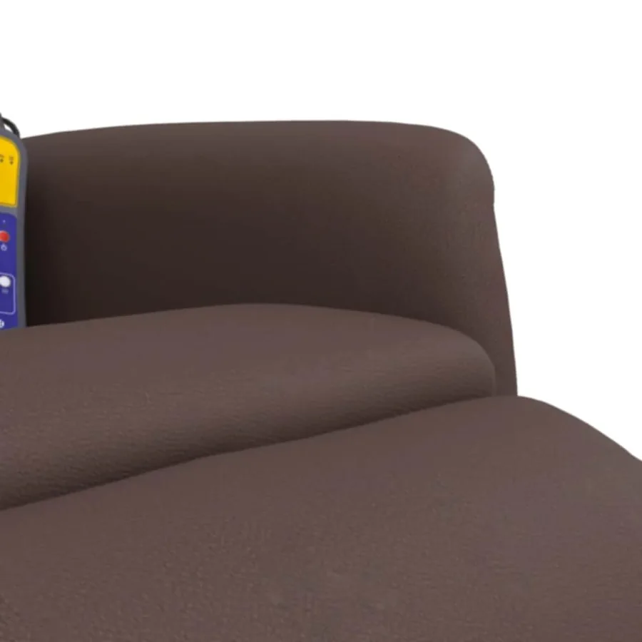 Fauteuil inclinable de massage repose-pieds marron similicuir - 8