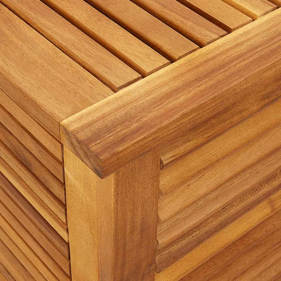 Boîte de rangement de jardin persiennes 90x50x56 cm bois acacia - 10