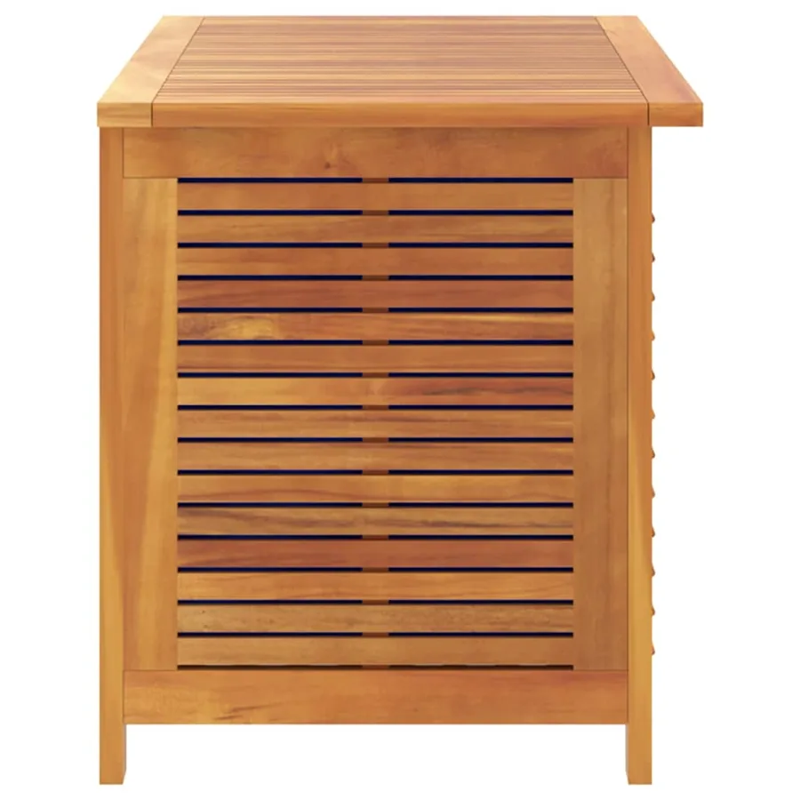 Boîte de rangement de jardin persiennes 90x50x56 cm bois acacia - 8