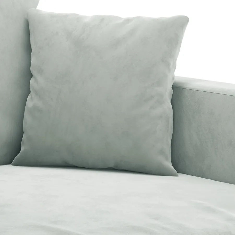 Fauteuil Gris clair 60 cm Velours - 6