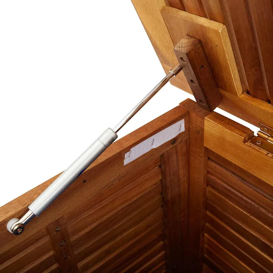 Boîte de rangement de jardin persiennes 150x50x56cm bois acacia - 11