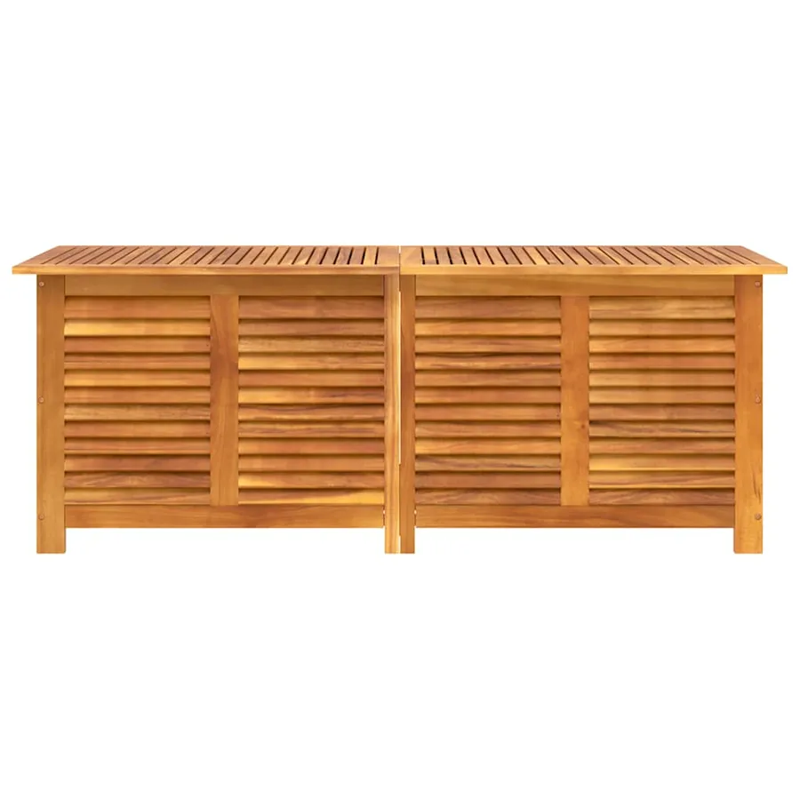 Boîte de rangement de jardin persiennes 150x50x56cm bois acacia - 7