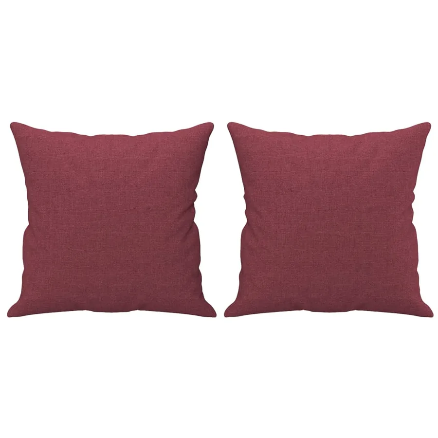 Canapé 2 places avec oreillers bordeaux 140 cm tissu - 5