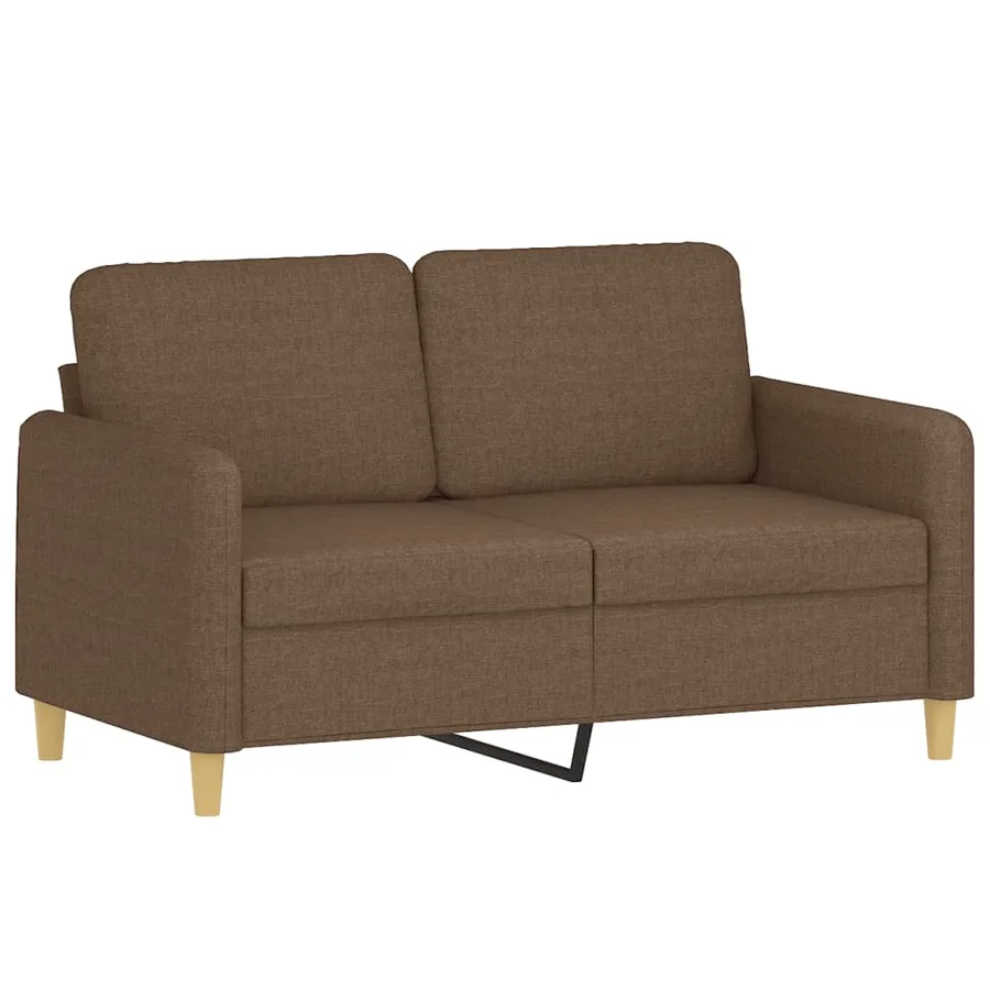 Ensemble de canapés 3 pcs avec coussins Marron Tissu - 4