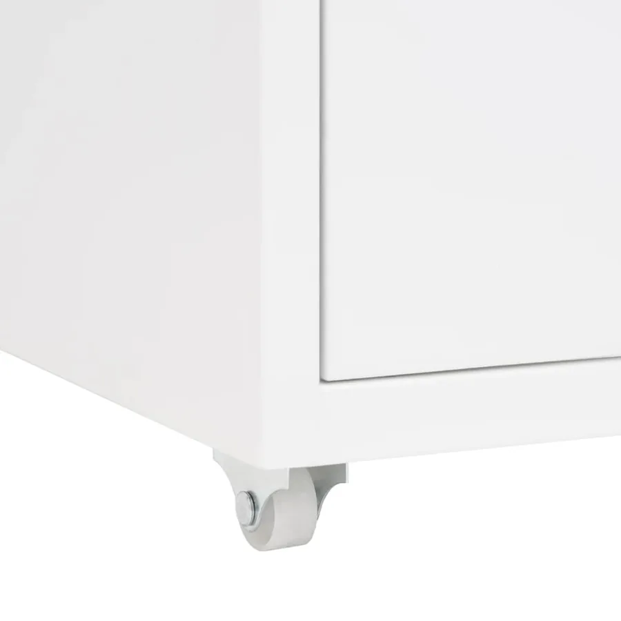 Classeur mobile Blanc 28x41x69 cm Métal - 7