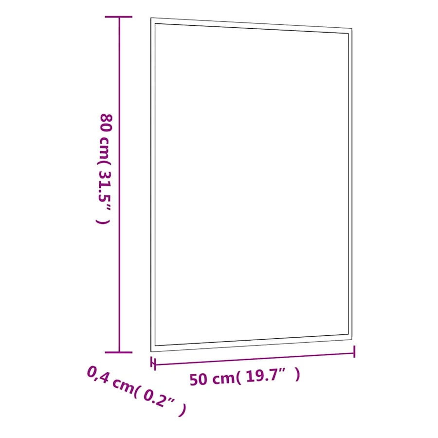Miroir mural 50x80 cm Verre Rectangulaire - 6