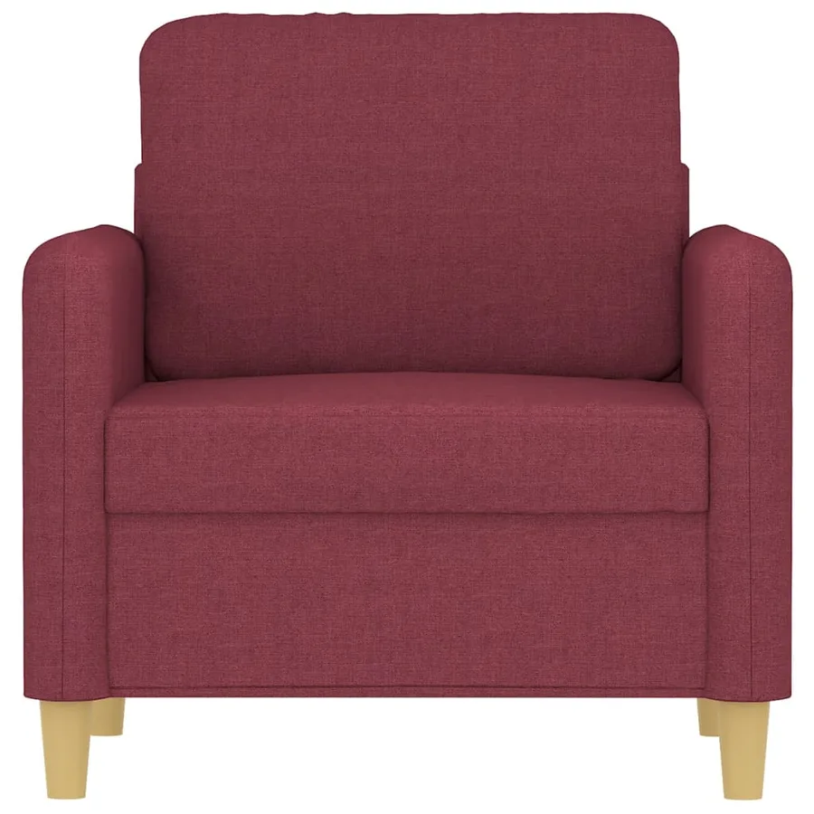 Fauteuil Rouge bordeaux 60 cm Tissu - 3