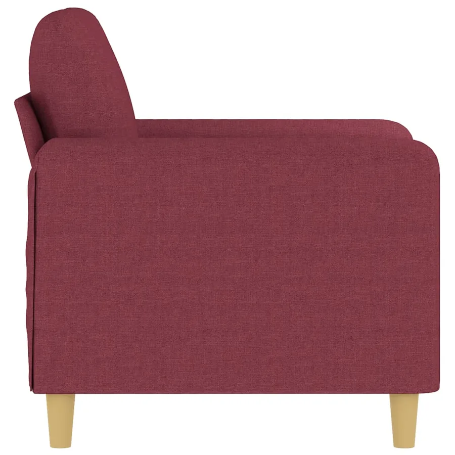 Fauteuil Rouge bordeaux 60 cm Tissu - 4