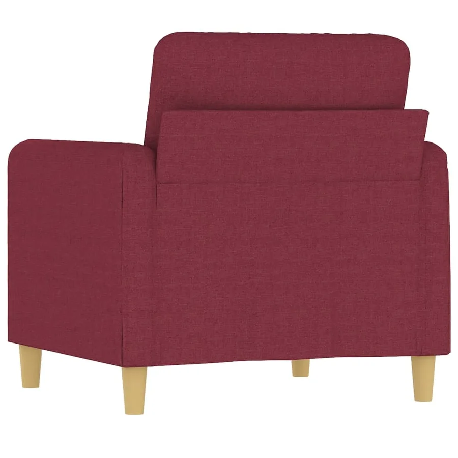 Fauteuil Rouge bordeaux 60 cm Tissu - 5