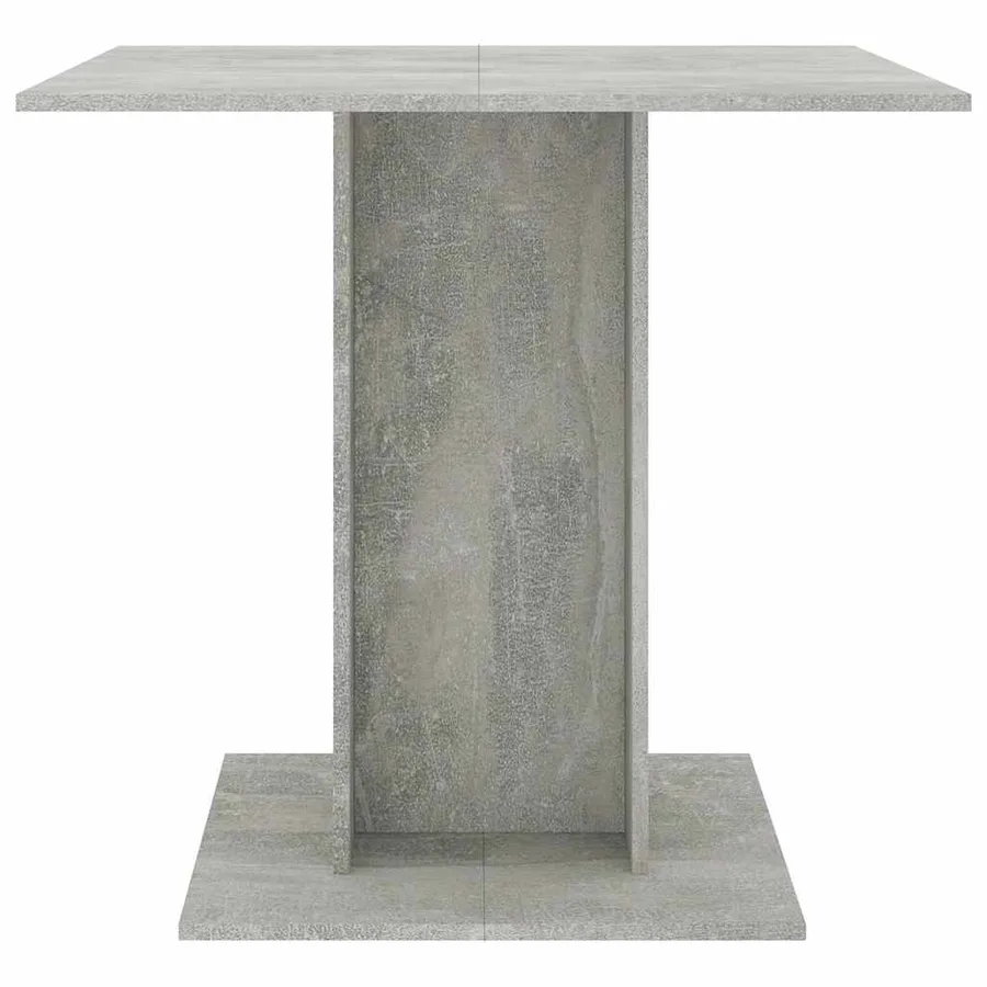 Table à manger Gris béton 80x80x75 cm bois d'ingénierie - 3