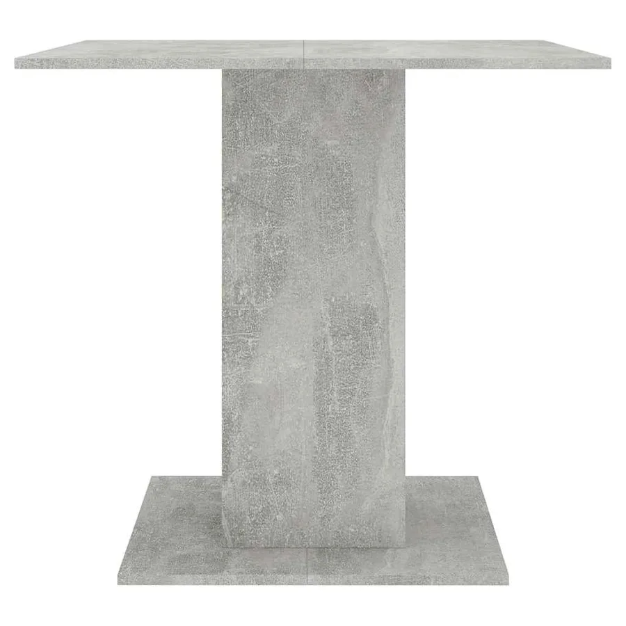 Table à manger Gris béton 80x80x75 cm bois d'ingénierie - 4