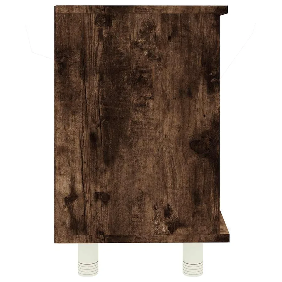 Armoire de bain Chêne fumé 60x32x53,5 cm Bois d'ingénierie - 6