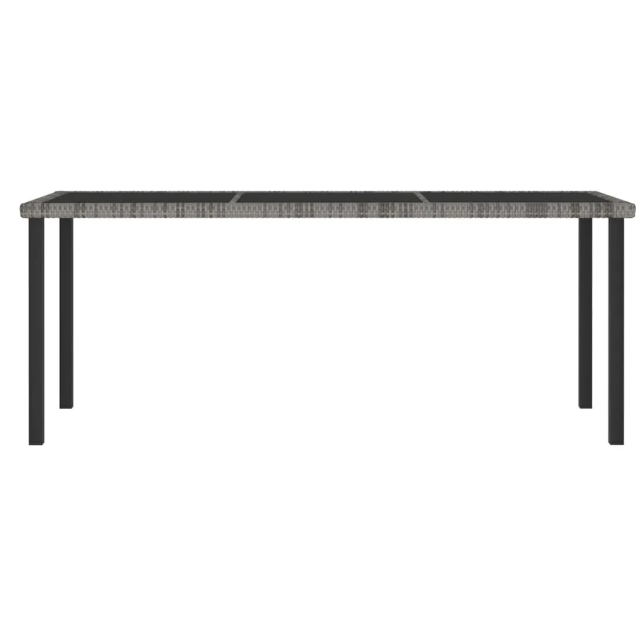 Ensemble à manger de jardin 7 pcs Résine tressée Gris - 4