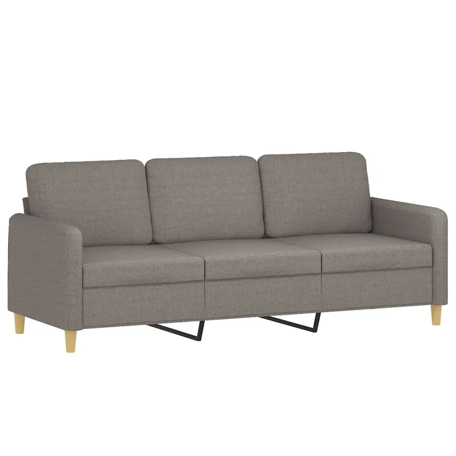 Ensemble de canapés 4 pcs avec coussins Taupe Tissu - 5