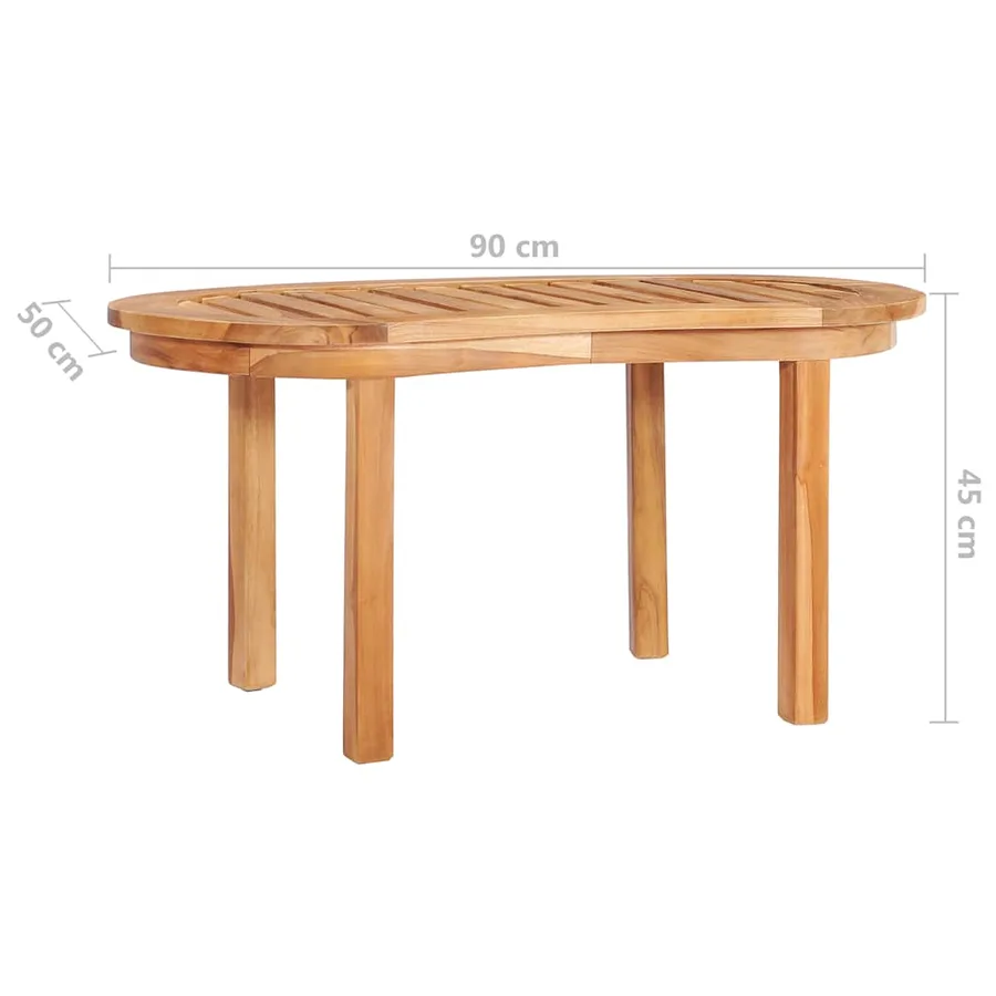 Salon de jardin 5 pcs en forme de banane Bois de teck solide - 12