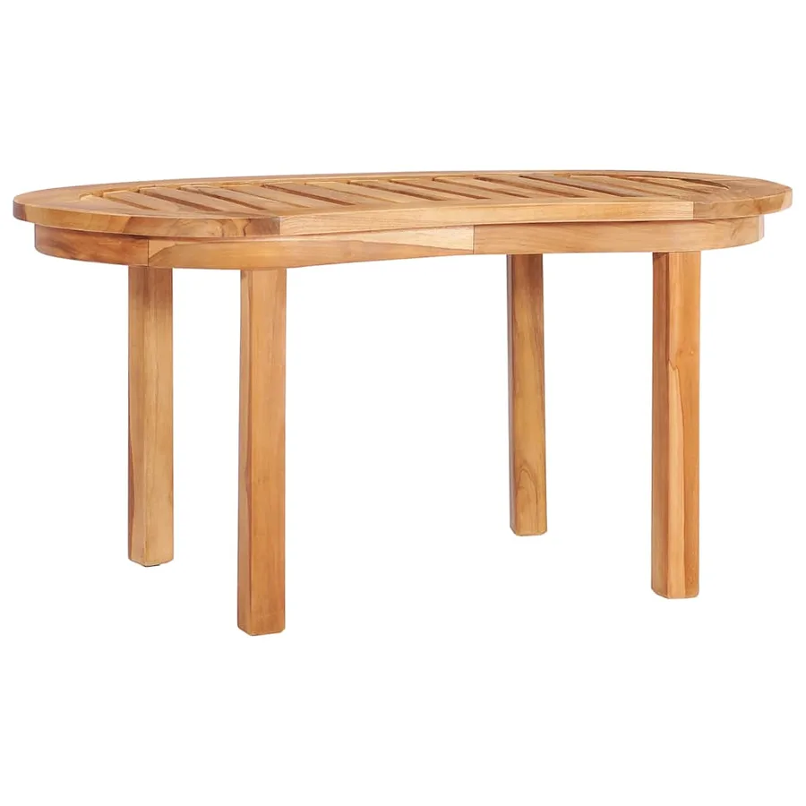 Salon de jardin 5 pcs en forme de banane Bois de teck solide - 8