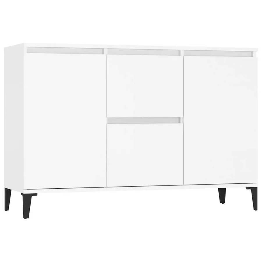 Buffet blanc 102x35x70 cm bois d'ingénierie - 2