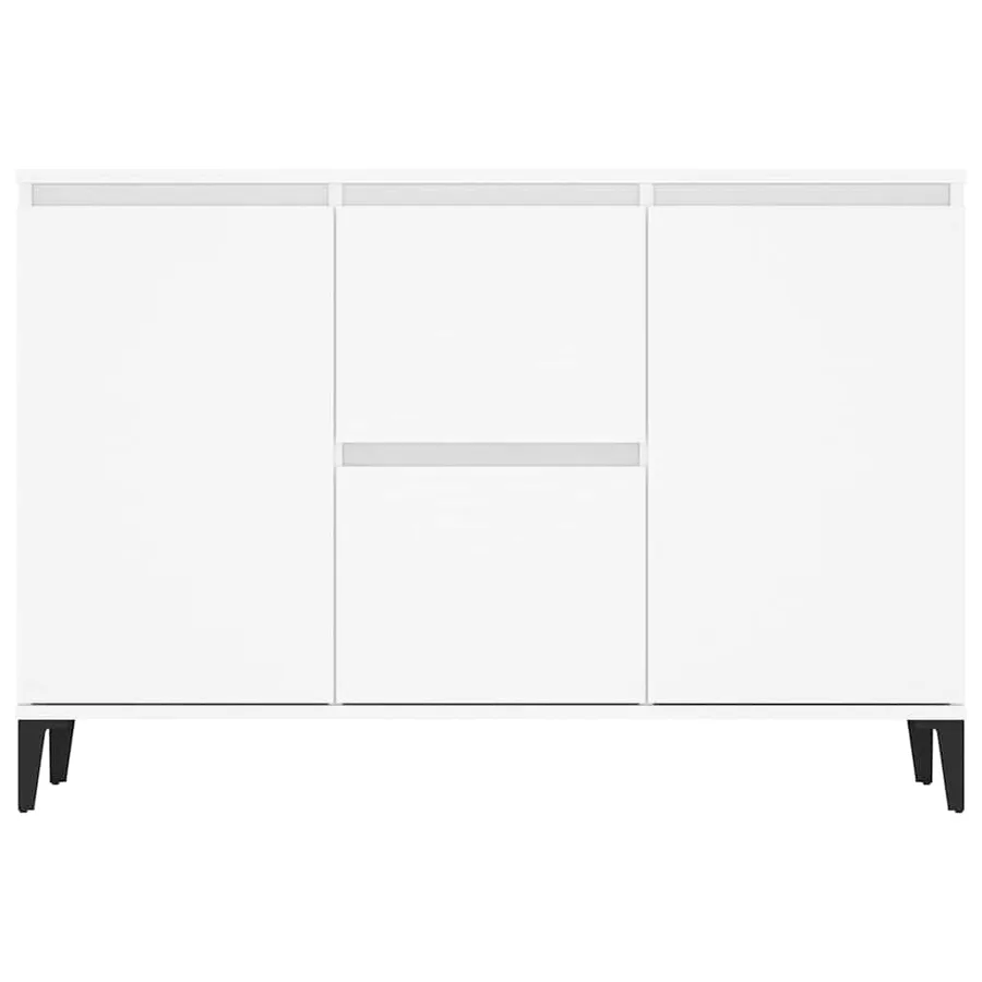 Buffet blanc 102x35x70 cm bois d'ingénierie - 5