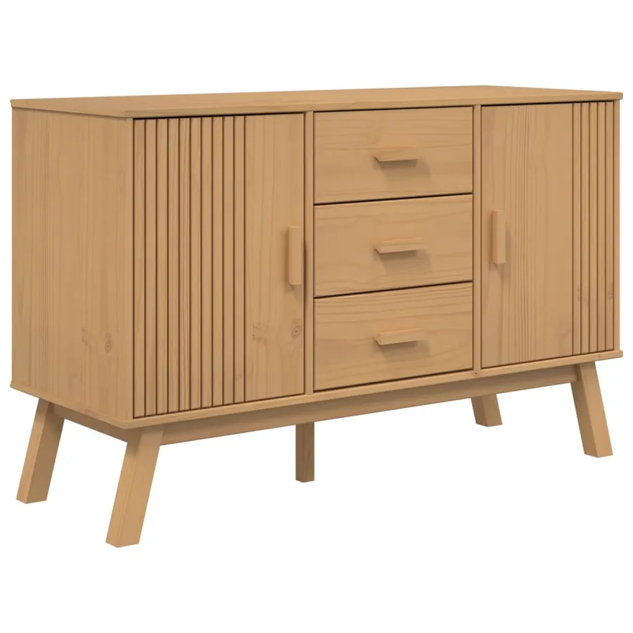 Buffet OLDEN marron 114x43x73,5 cm bois massif de pin - 2