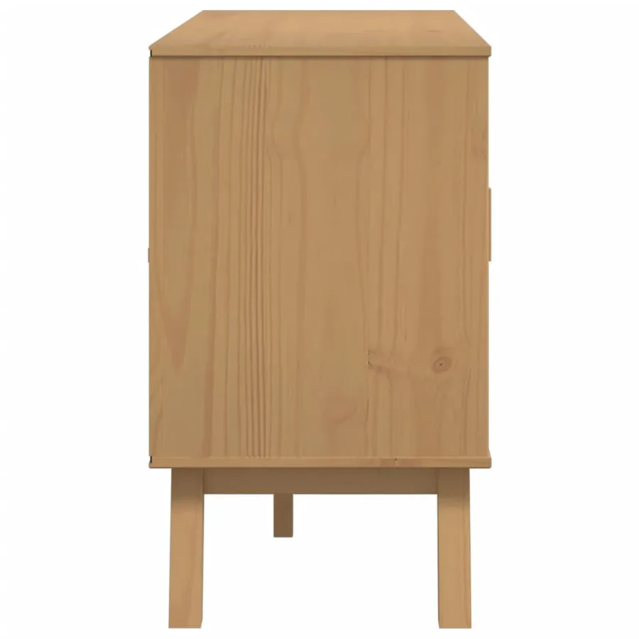 Buffet OLDEN marron 114x43x73,5 cm bois massif de pin - 9