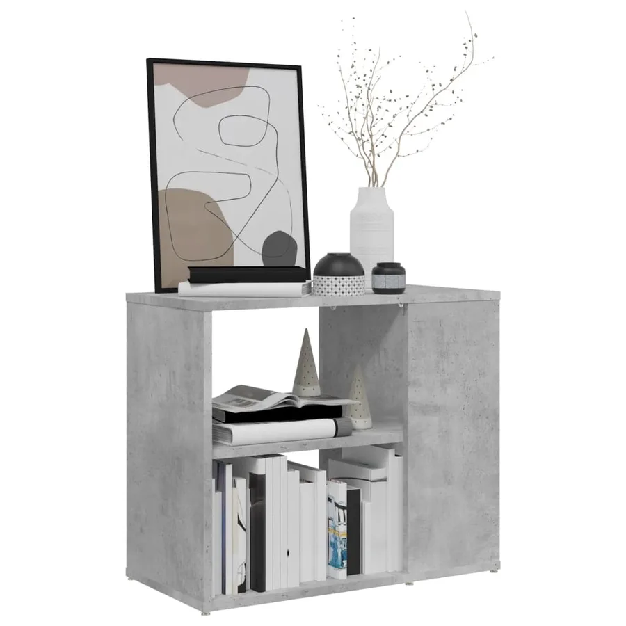 Armoire latérale Gris béton 60x30x50 cm Aggloméré - 3