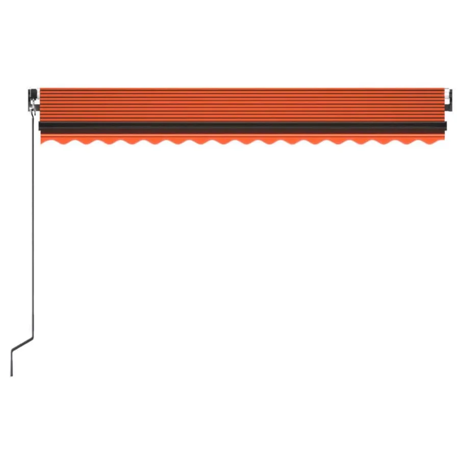Auvent manuel rétractable 400x350 cm Orange et marron - 4