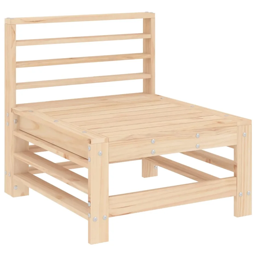 Salon de jardin 7 pcs Bois de pin massif - 4