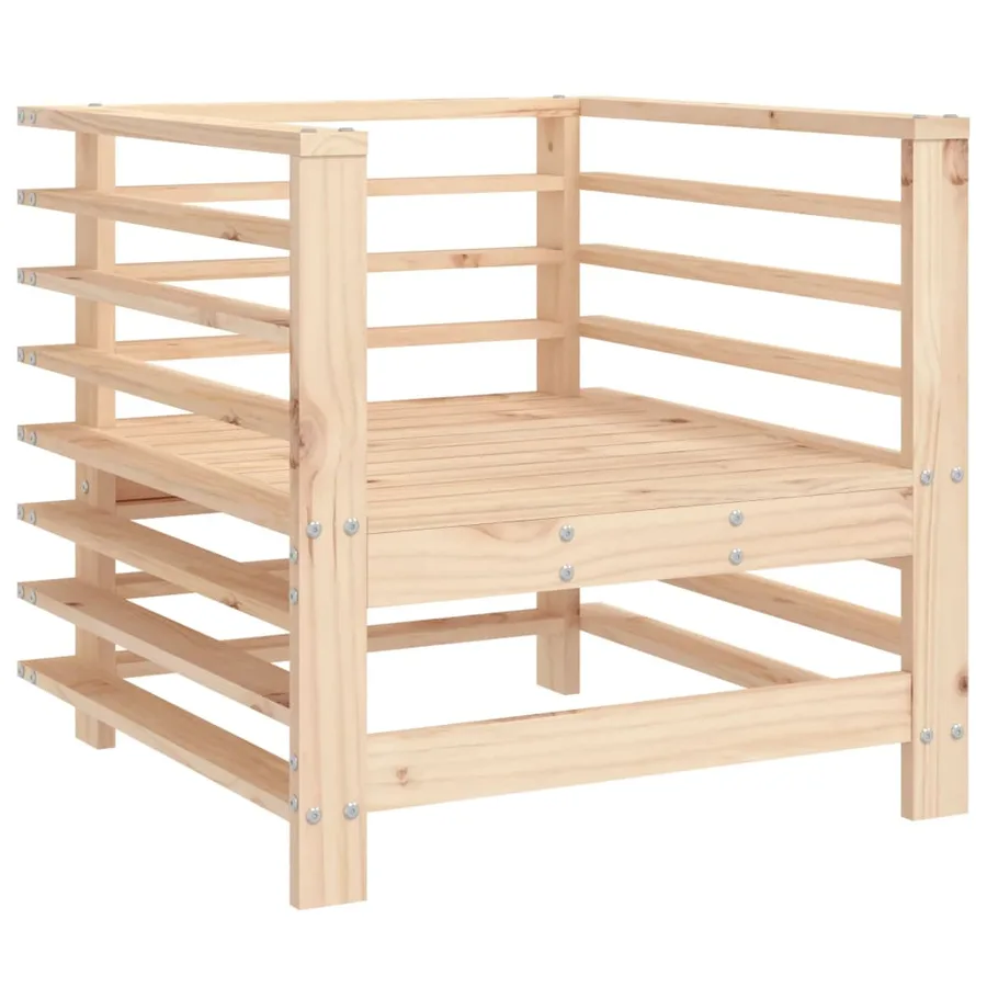 Salon de jardin 7 pcs Bois de pin massif - 5