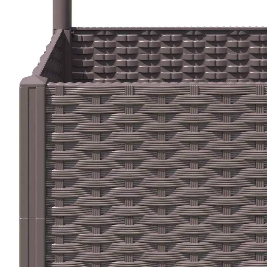 Jardinière avec treillis Marron 120 x 40 x 136 cm PP - 7