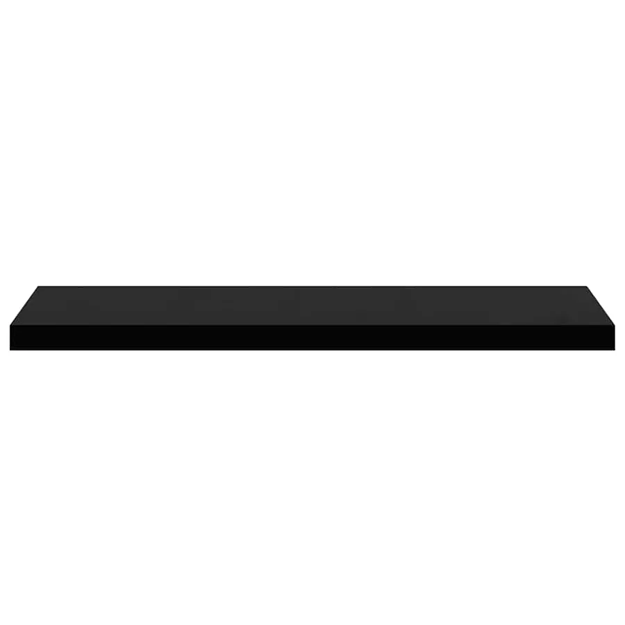 Étagère murale flottante 2 pcs Noir brillant 90x23,5x3,8 cm MDF - 7