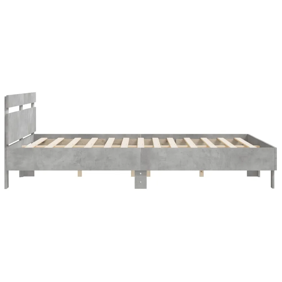 Cadre de lit sans matelas gris béton 160x200 cm - 6