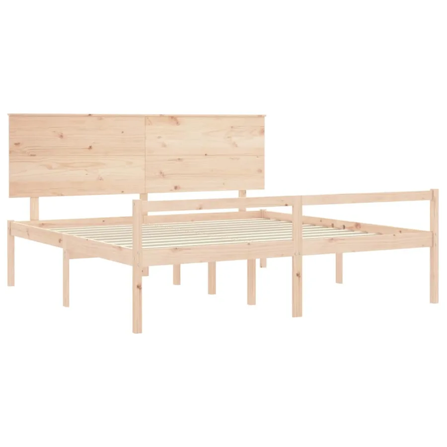 Lit pour personne âgée sans matelas bois massif - 5