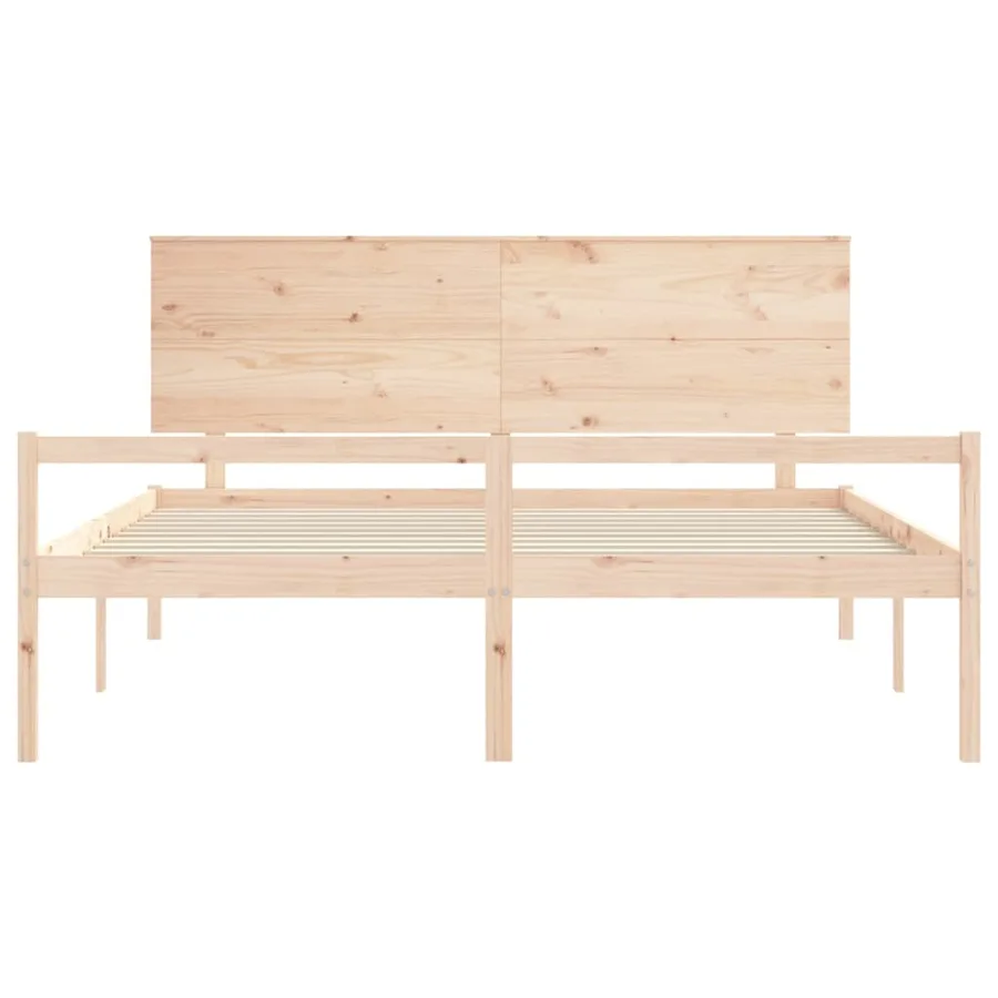 Lit pour personne âgée sans matelas bois massif - 6
