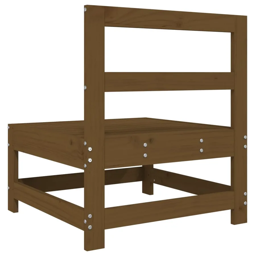 Canapés centraux de jardin 2 pcs marron miel bois de pin solide - 5