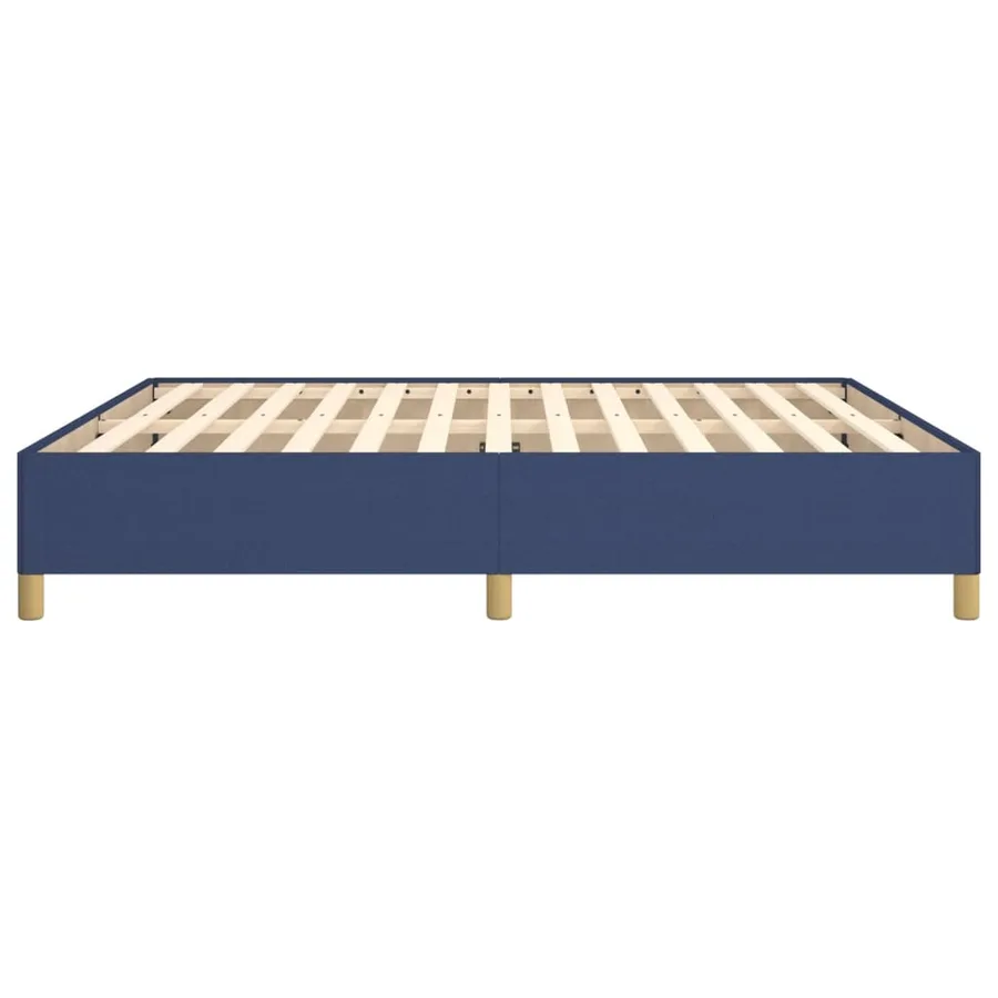 Cadre de lit sans matelas bleu 180x200 cm tissu - 6
