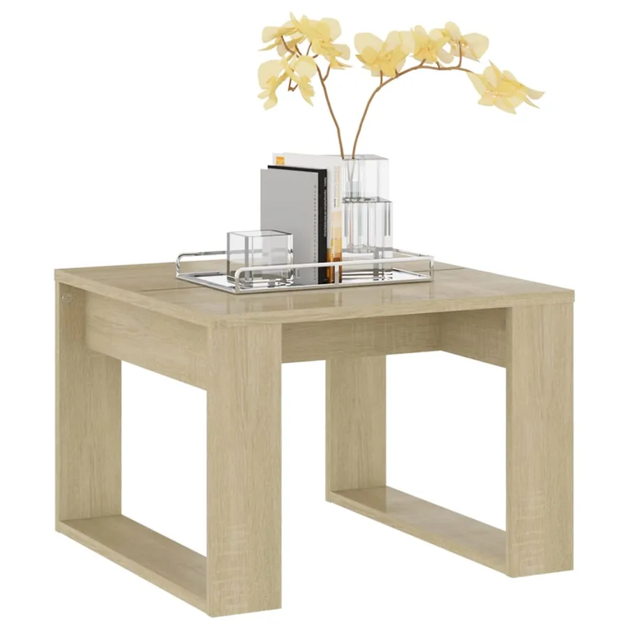 Table d'appoint Chêne sonoma 50x50x35 cm Bois d’ingénierie - 6