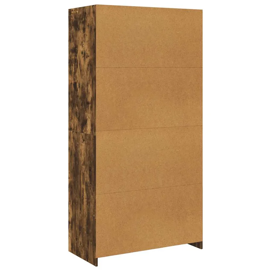 Garde-robe chêne fumé 100x50x200 cm bois d'ingénierie - 6