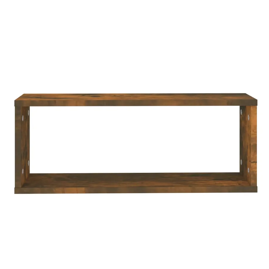 Étagères murales cube 6 pcs Chêne fumé 60x15x23 cm Bois - 4