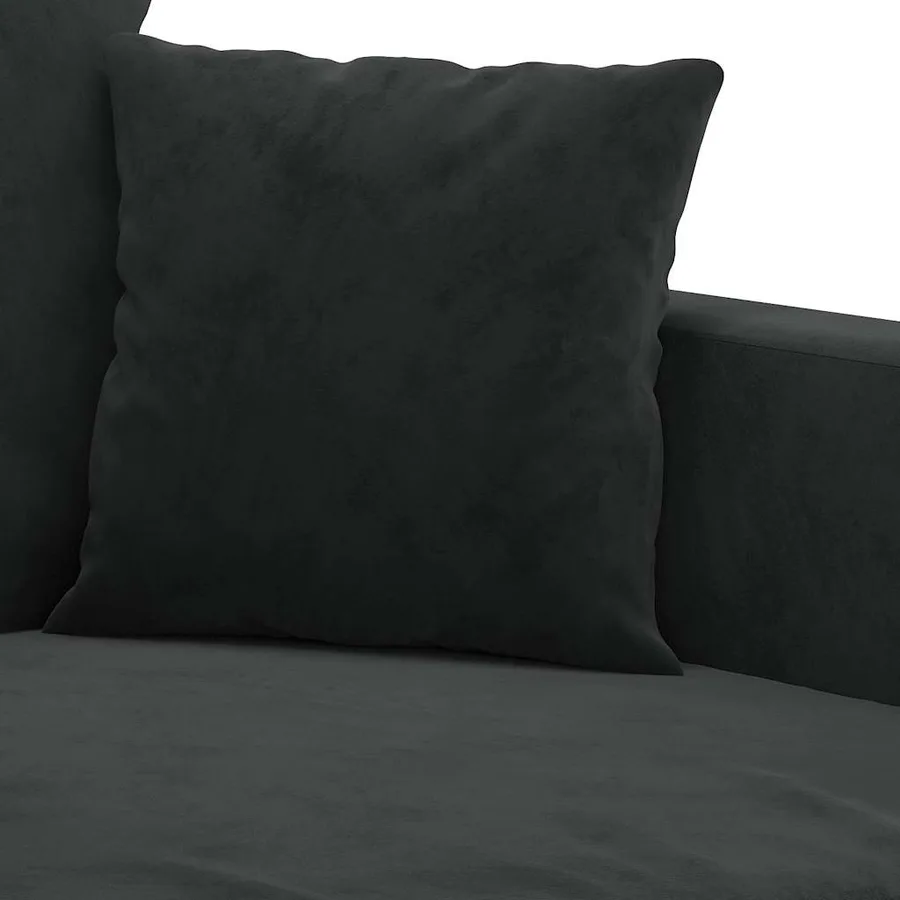 Ensemble de canapés 4 pcs avec coussins Noir Velours - 7