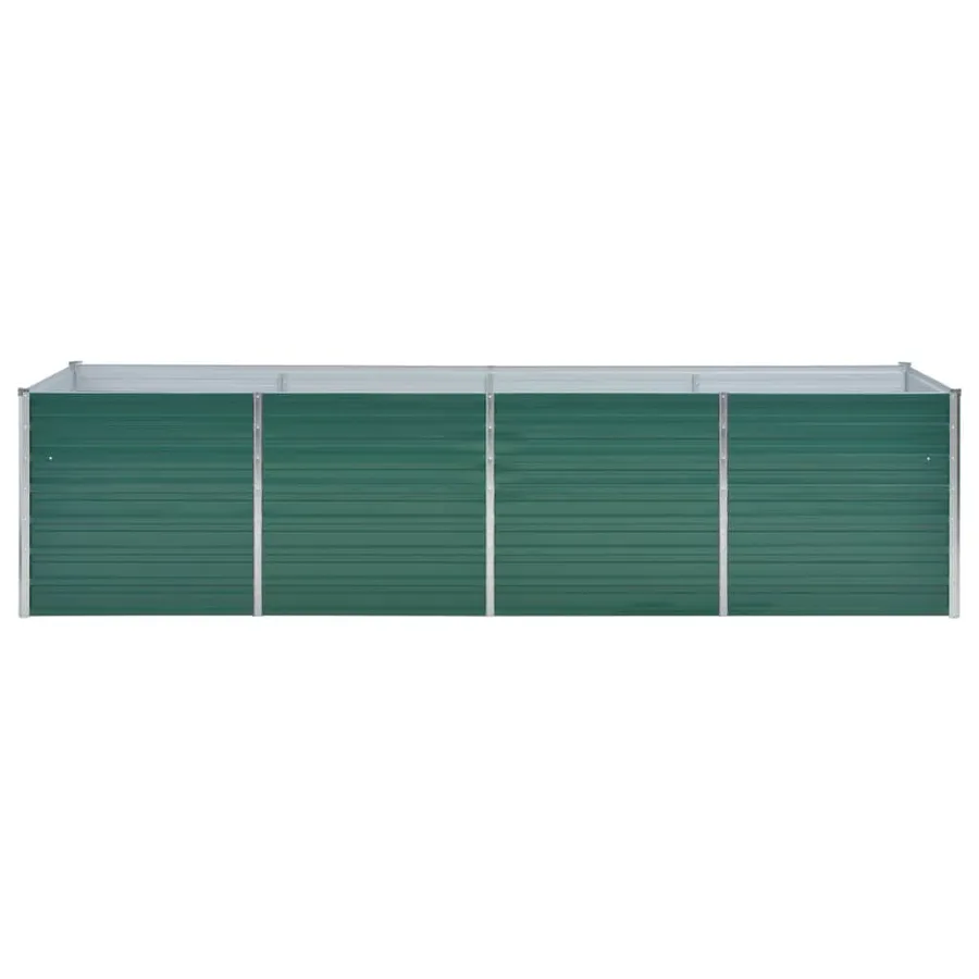 Lit surélevé de jardin Acier galvanisé 320x80x77 cm Vert - 4